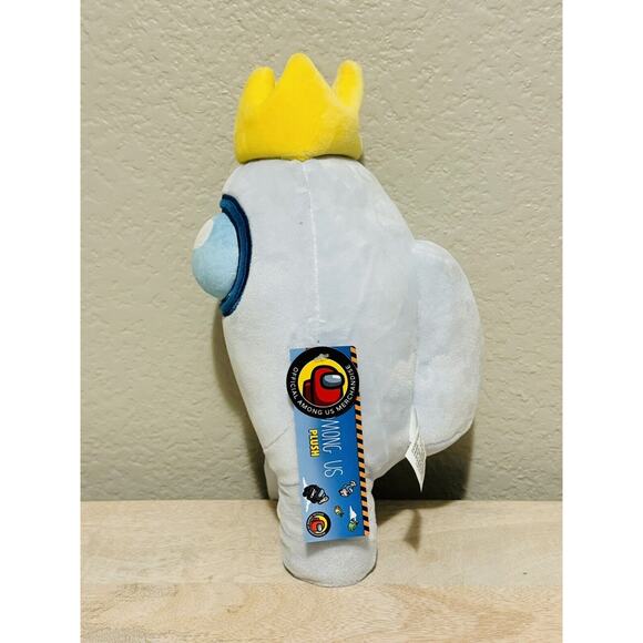 Brand New Official 10” Among Us King Crown Plush Blue Aquamarine Toy - Picture 3 of 4
